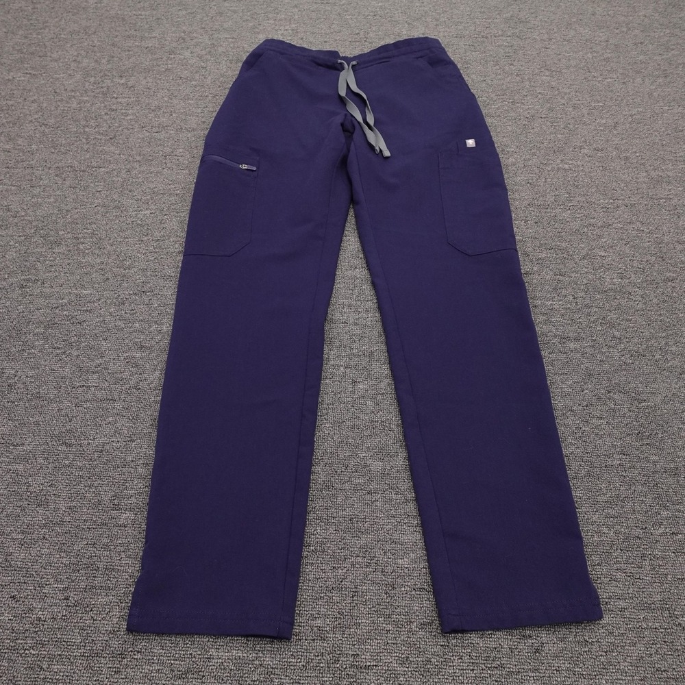 FIGS Technical Collection Scrub Pants Womens XXS Petite Blue Cargo TW2000P